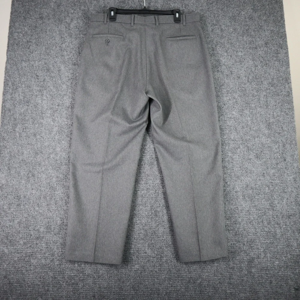 Vintage 80s Levis Action Slacks Trousers Mens 36x28 Gray Flat Front Dress Pants